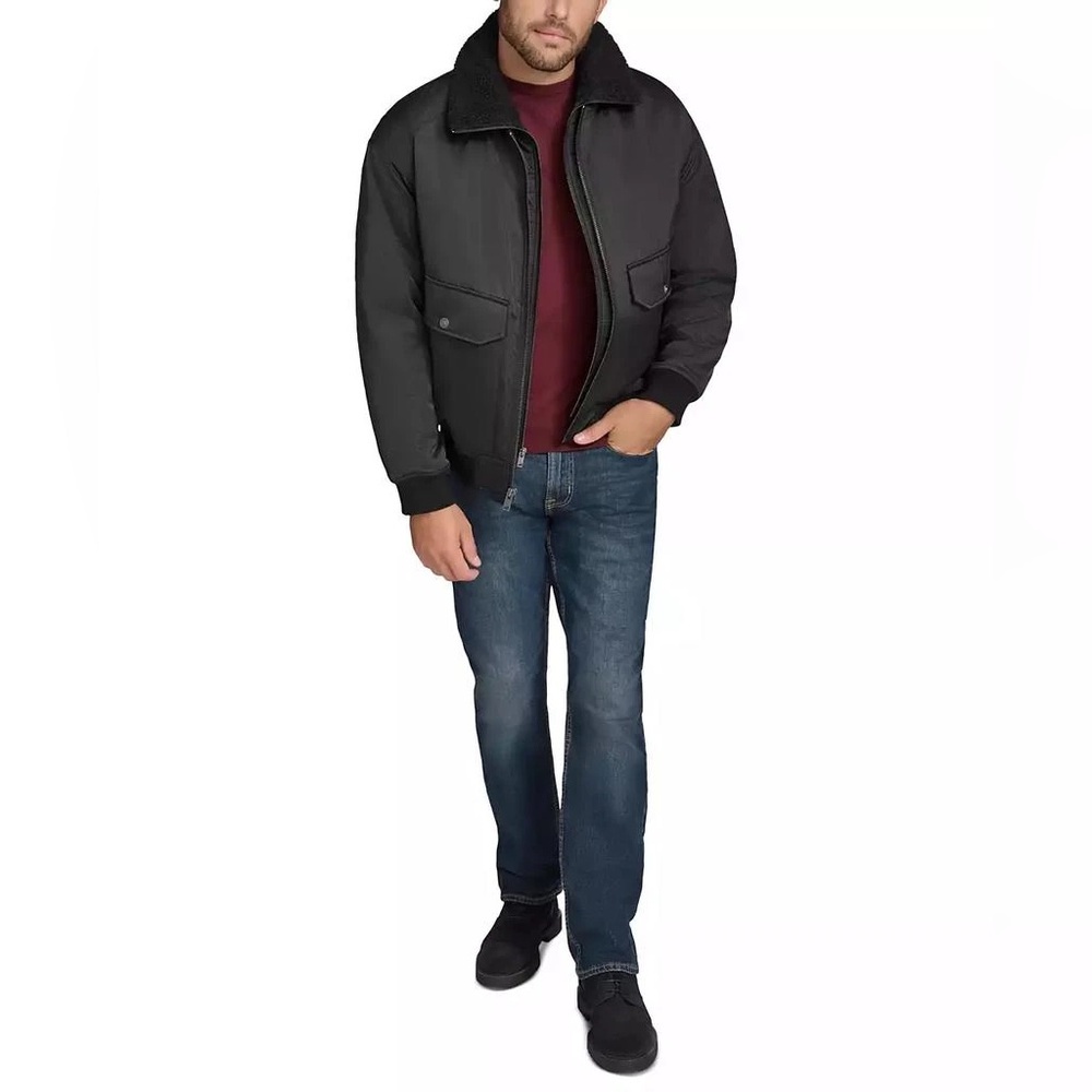 NWT Andrew Marc Sport Grafton Aviator Jacket- Black - Picture 11 of 12